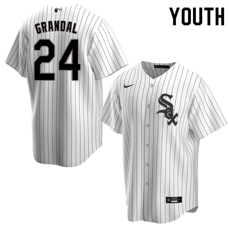 Nike Youth #24 Yasmani Grandal Chicago White Sox Baseball Jerseys Sale-Pinstripe